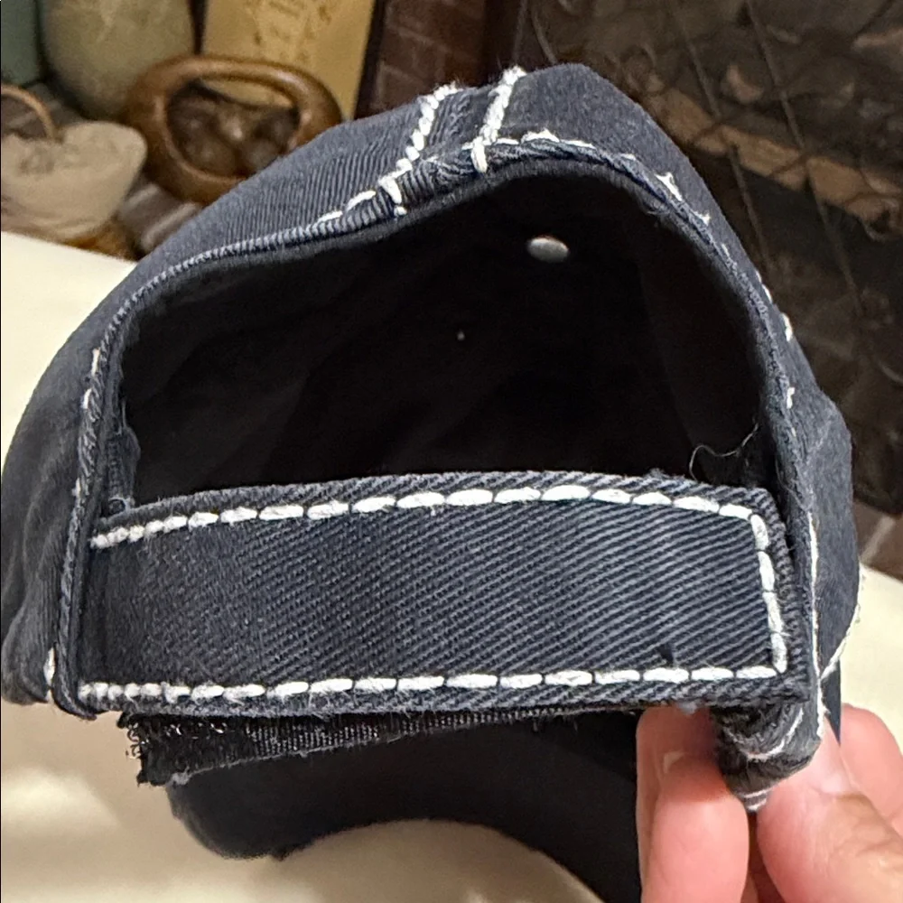 KBETHOS Charcoal Gray 'Dog Mom' Distressed Trucker Hat with Patch, Adjustable.